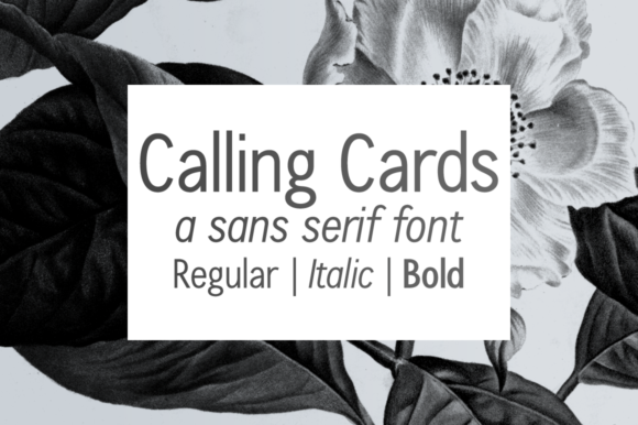 Calling Cards: A Bold Sans Serif for Designers