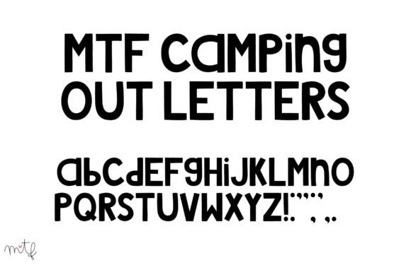 Camping Out Letters Font