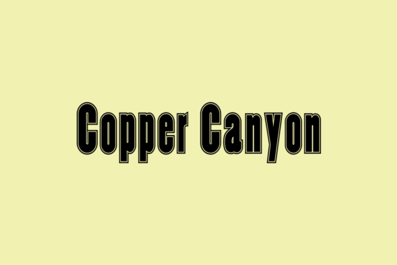 Copper Canyon Font for Business