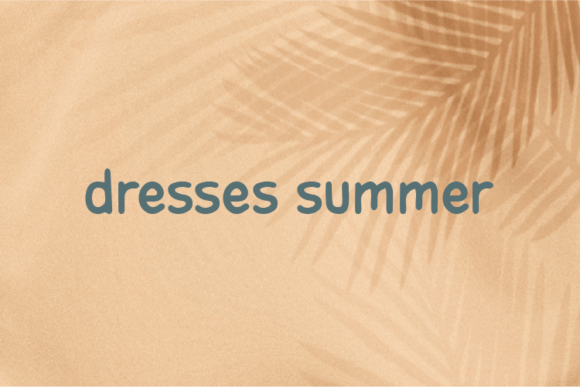 Dresses Summer: A Unique Sans Serif for Creative Projects