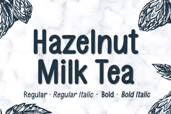 Hazelnut Milk Tea Font Review