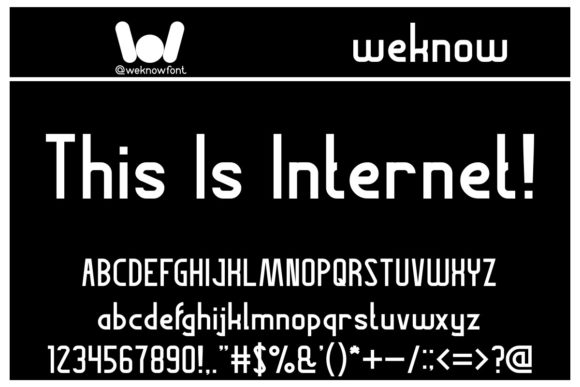 This is Internet Font